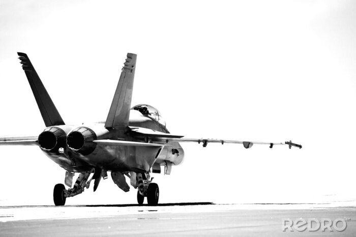 Poster  f18 taxiing bw