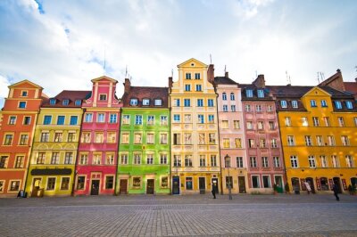Façades de maisons colorées