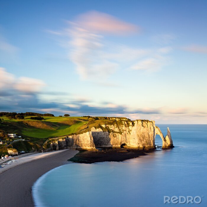 Poster  Falaises et mer au lever du soleil