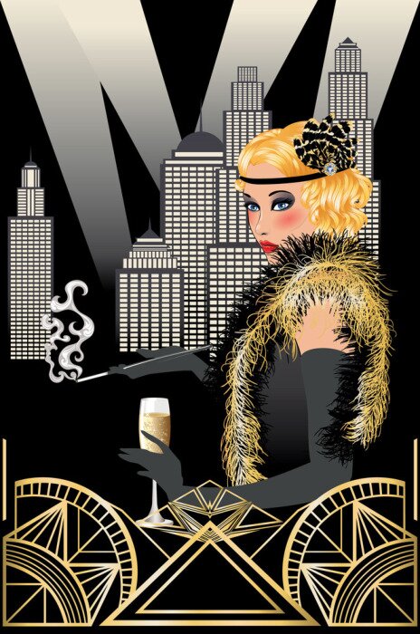 Poster  Femme avec une cigarette