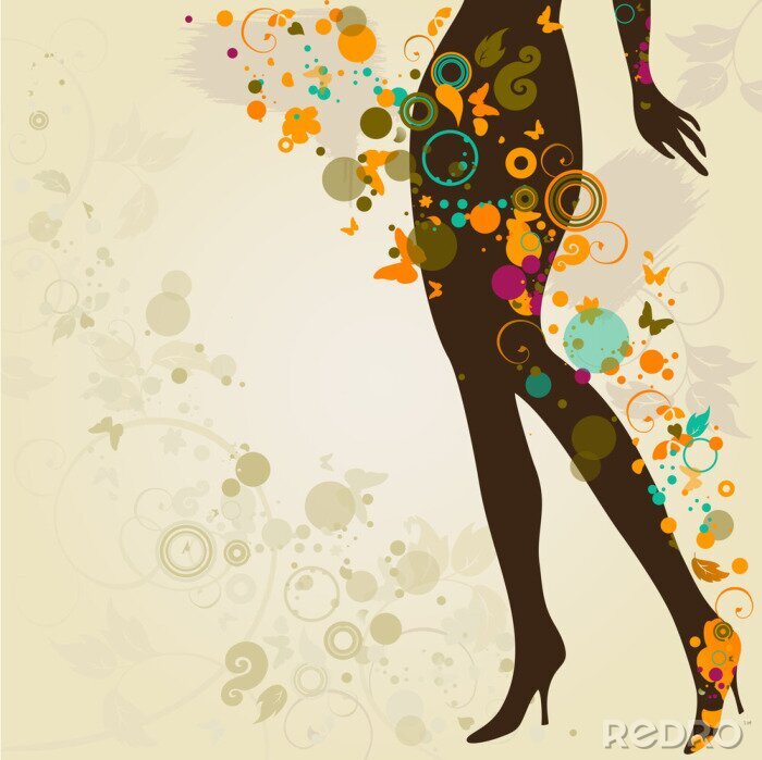 Poster  Femme `de jambes minces
