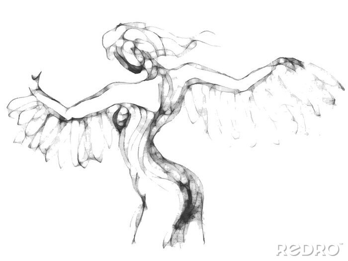 Poster  Femme érotique avec des ailes