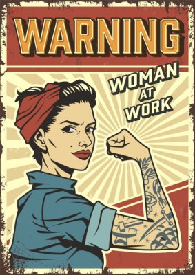 Poster  Femme qui travaille