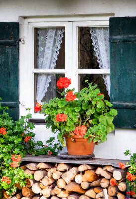 Fenêtre d'une maison de campagne