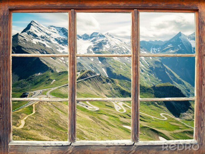Poster  Fensterblick Grossglockner