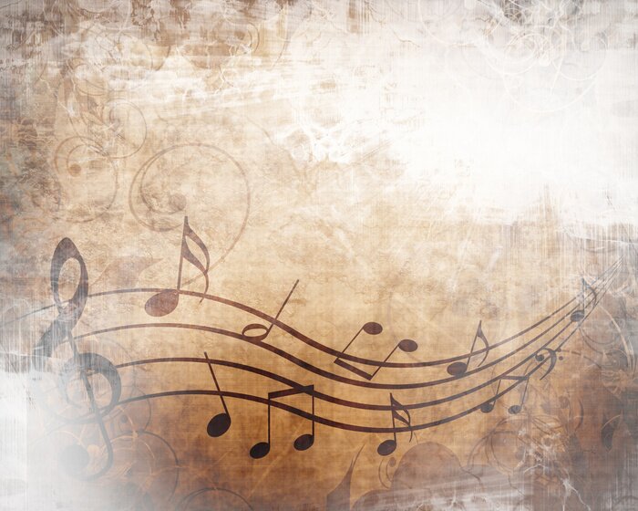 Poster  Feuille de musique ancienne