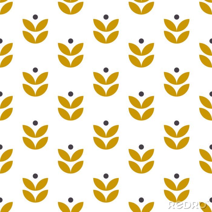 Poster  Feuilles abstraites de style scandinave