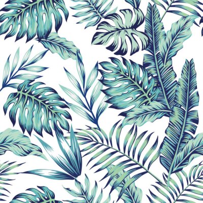 Feuilles bleues et jungle