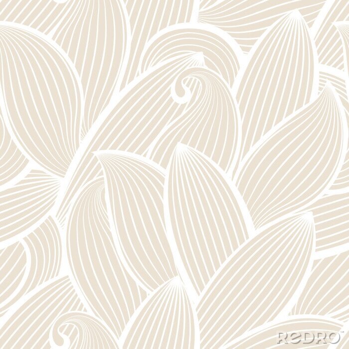 Poster  Feuilles en version ornementale