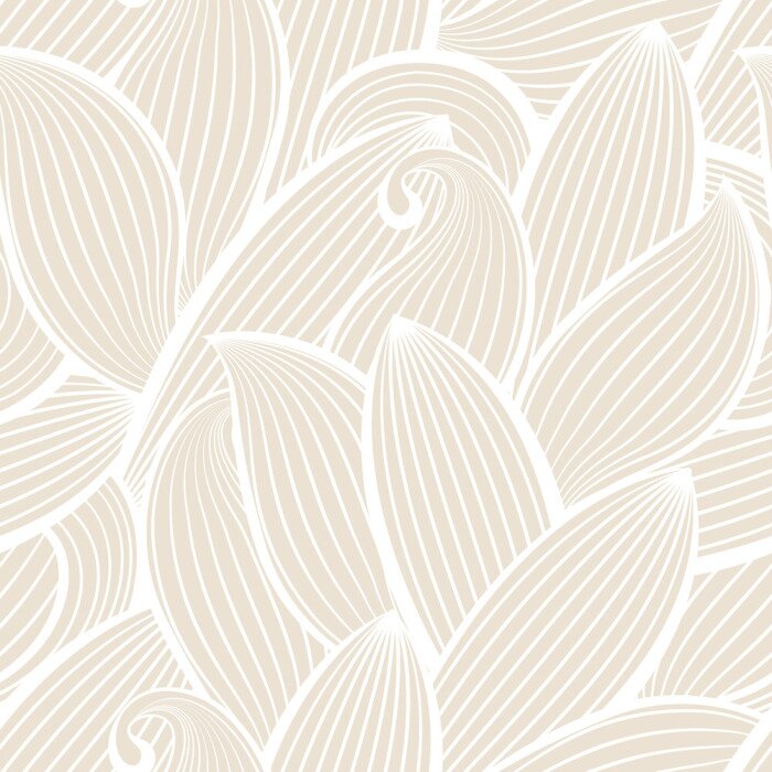 Poster  Feuilles en version ornementale