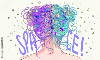 Poster  fille de l'espace