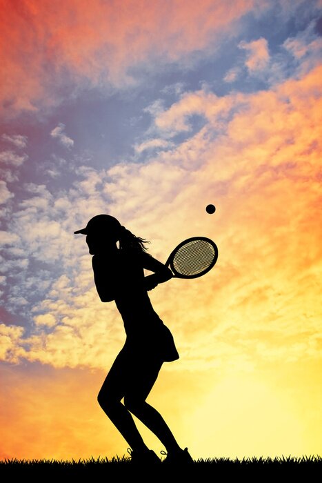 Poster  Fille jouant au tennis