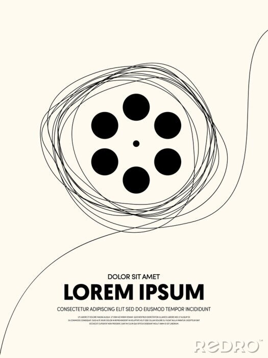 Poster  Film et bobine de film version moderne
