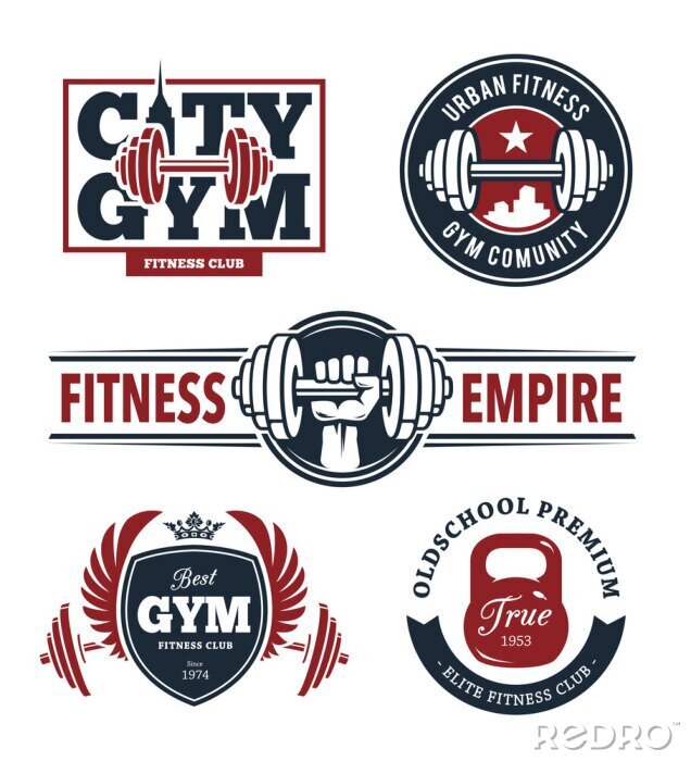 Poster  Fitness Emblèmes Set