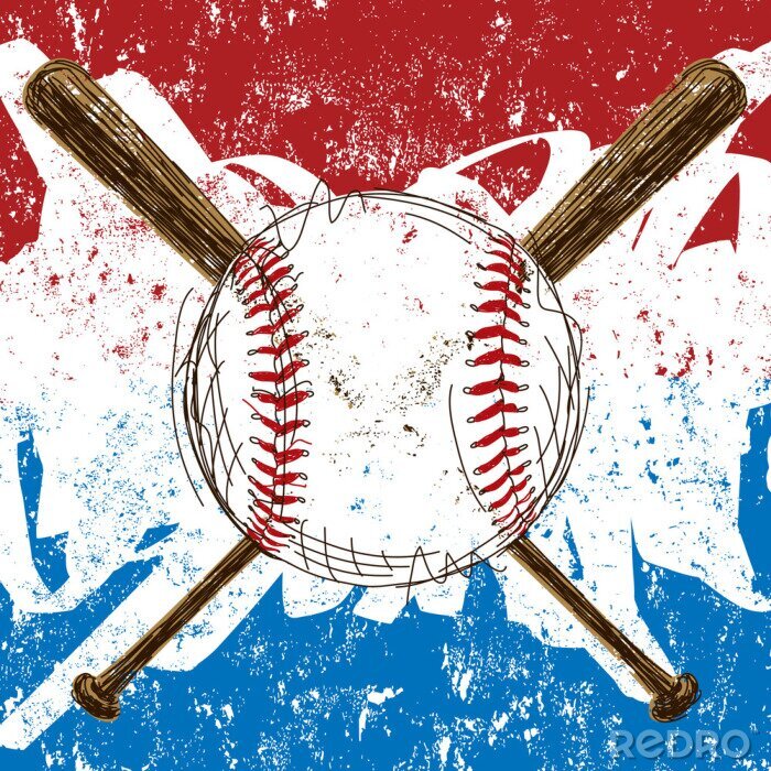 Poster  Flag Baseball fond