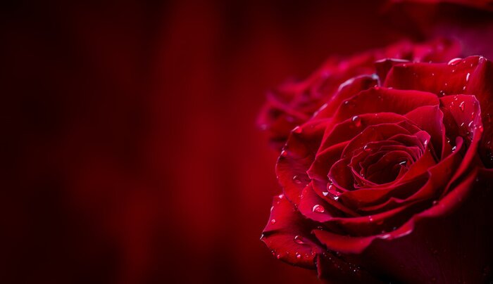 Poster  Fleurs de Bourgogne avec des gouttes de rosée