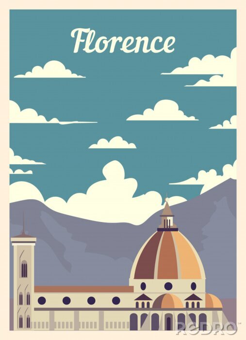 Poster  Florence, capitale de la Toscane