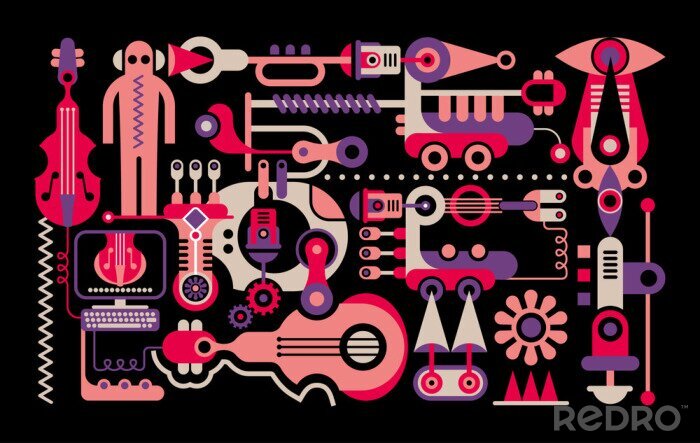 Poster  Fond abstrait de musique