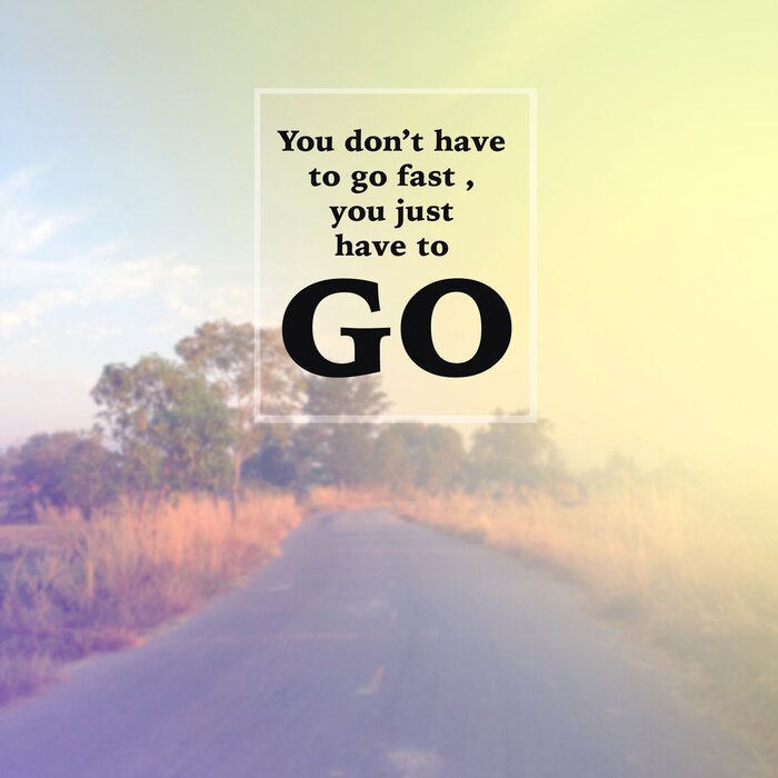 Poster  Fond atmosphérique et inscription motivante