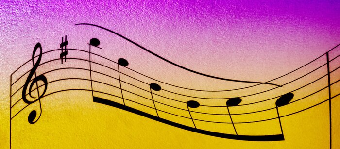 Poster  Fond d'écran des notes musicales