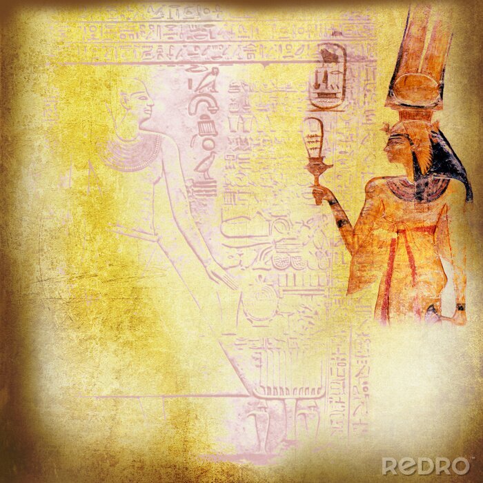 Poster  Fond d'écran Egypte antique avec la reine Néfertari