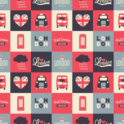 Papier peint à motif  Fond sans joint de Londres