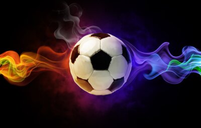 Poster  Football en flammes
