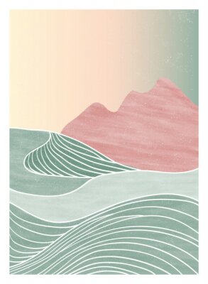 Poster  Formations de paysage ondulé