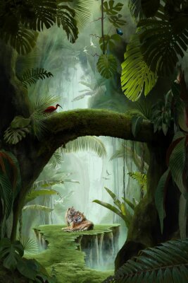 Poster  Fourrés de jungle dense