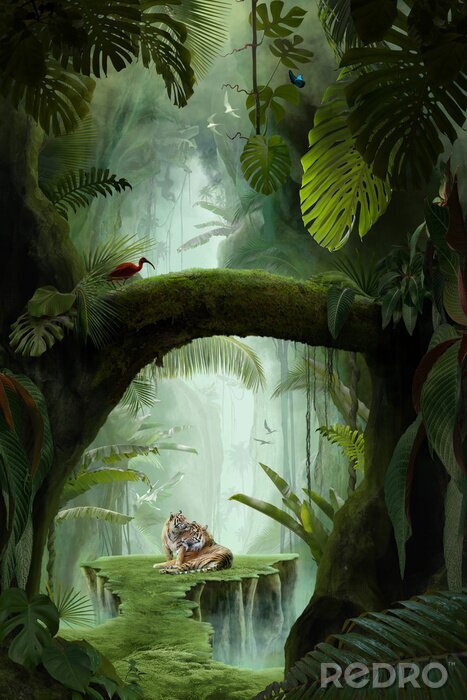 Poster  Fourrés de jungle dense