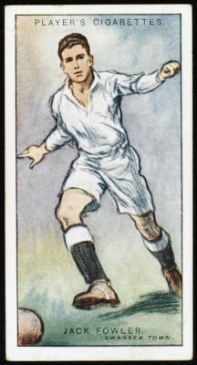 Poster  Fowler dessin d'un joueur de football rétro