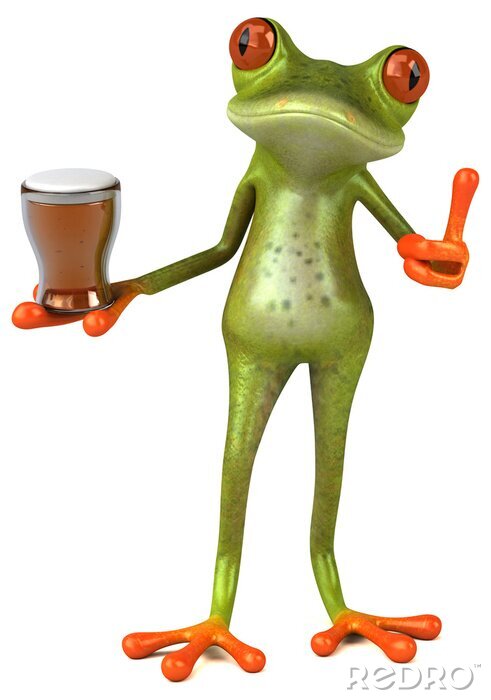 Poster  Fun frog - 3D Illustration