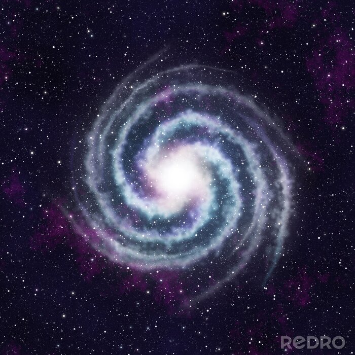 Poster  Galaxie spirale dans l'espace