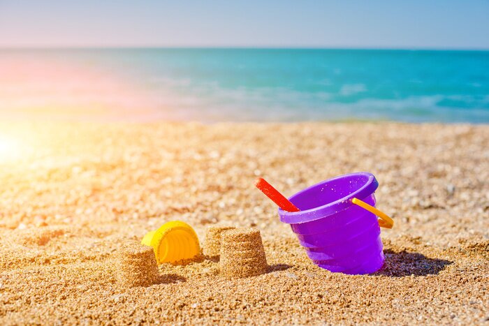 Poster  Gâteaux de sable sur la plage