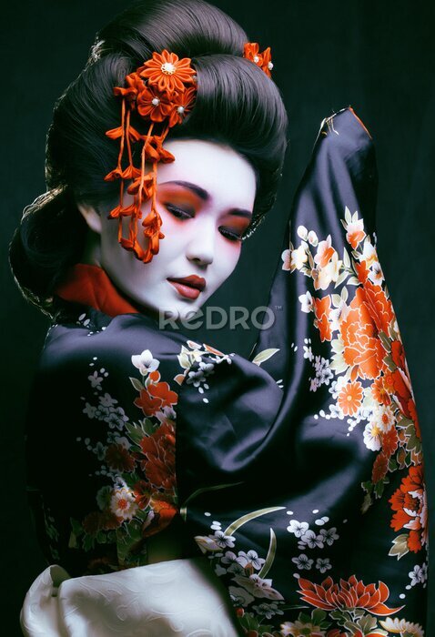 Poster  Geisha en kimono