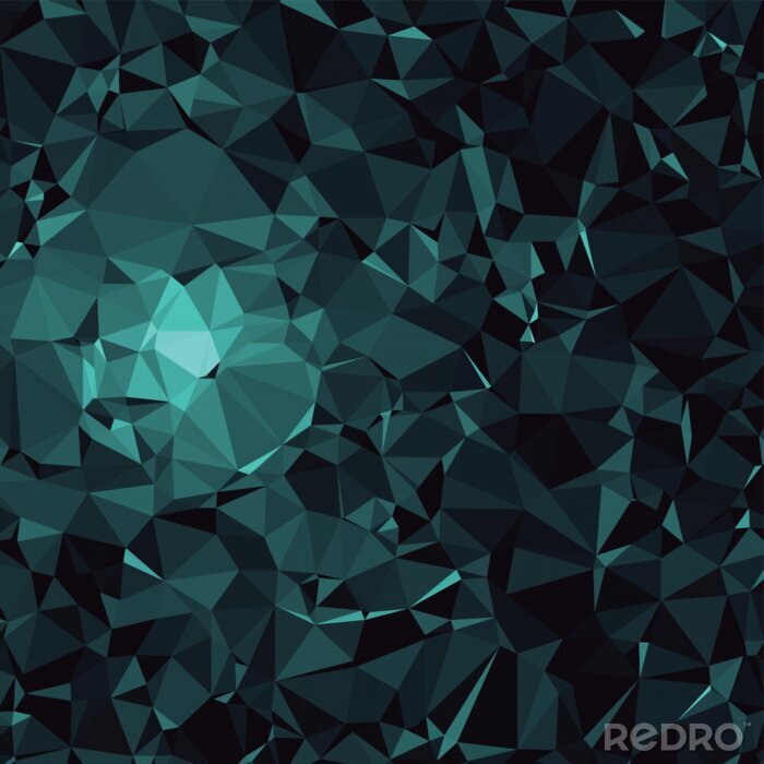 Poster  Géométrie 3D émeraude