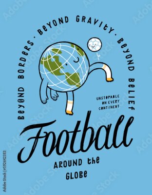 Poster  Globe de football