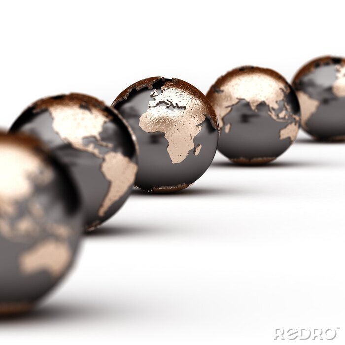 Poster  Globes terrestres en 3D