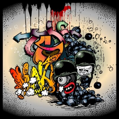 Poster  Graffitis de style jeune