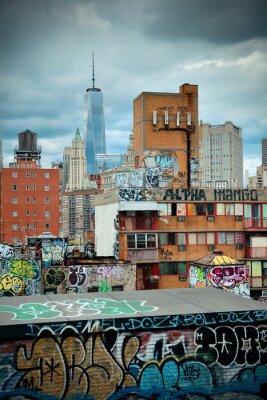 Graffitis sur les immeubles de Manhattan