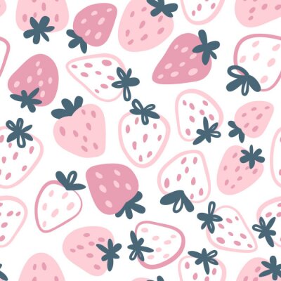 Grafische roze aardbeien