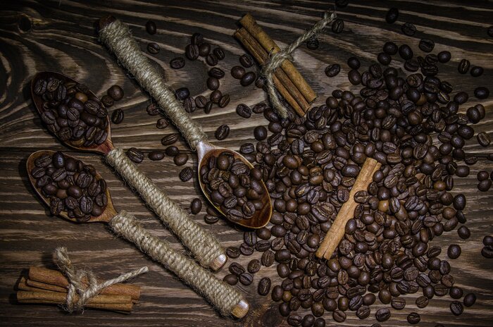 Poster  Grains de café torréfiés