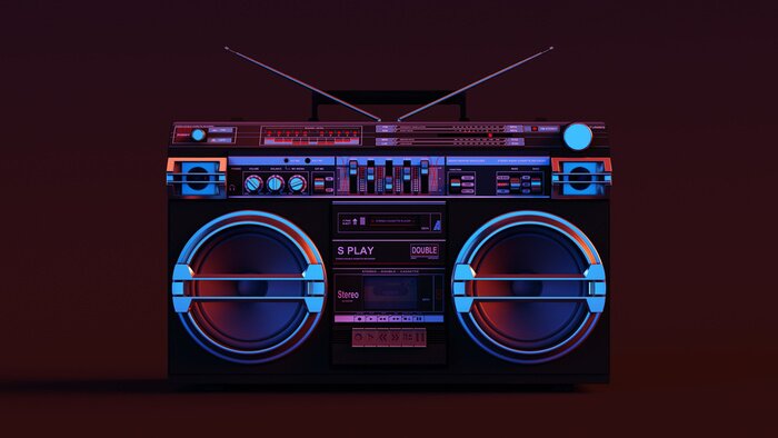 Poster  Graphique avec boom box