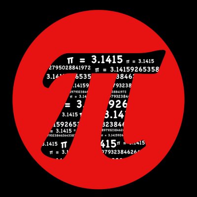 Poster  Graphique avec le symbole du nombre Pi