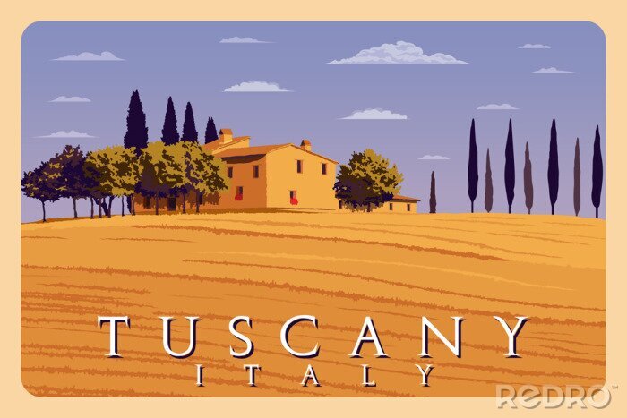 Poster  Graphique Toscane