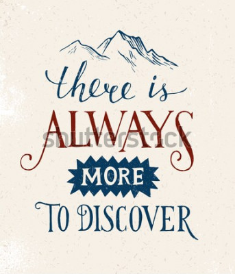 Poster  Graphique typographique avec une montagne