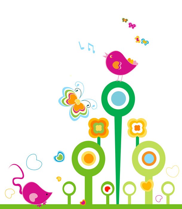 Poster  Graphiques colorés modernes inspirés par la nature