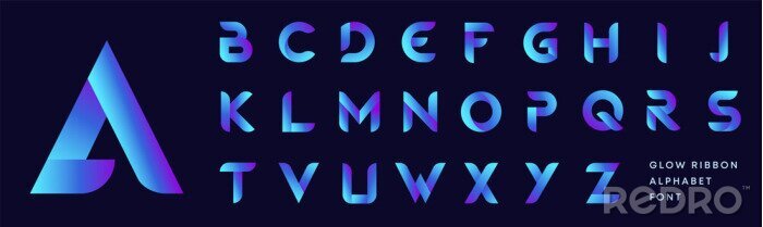 Poster  Graphiques modernes avec l'alphabet
