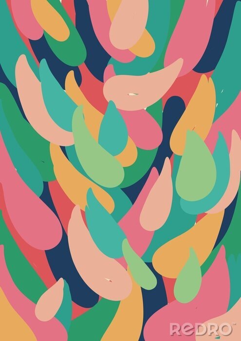 Poster  Graphiques modernes de larmes multicolores