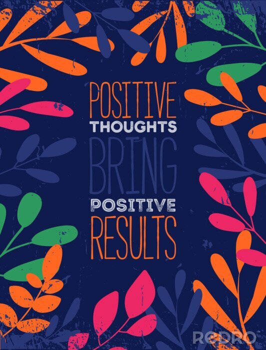 Poster  Graphiques multicolores sur la pensée positive